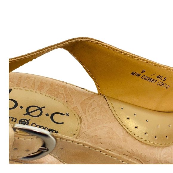 Born Concept BOC Wedge Heel Open Toe Shoes Size 9 - Picture 4 of 8